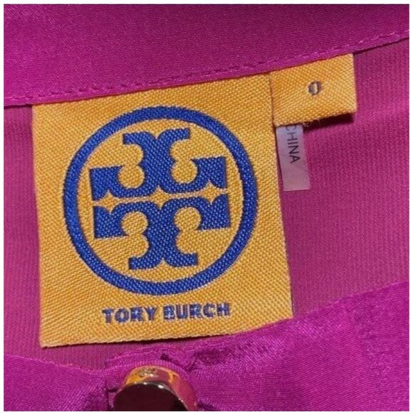 Tory Burch Royal Fuschia Kathy Silk Dress Size 0 EUC - Picture 4 of 5